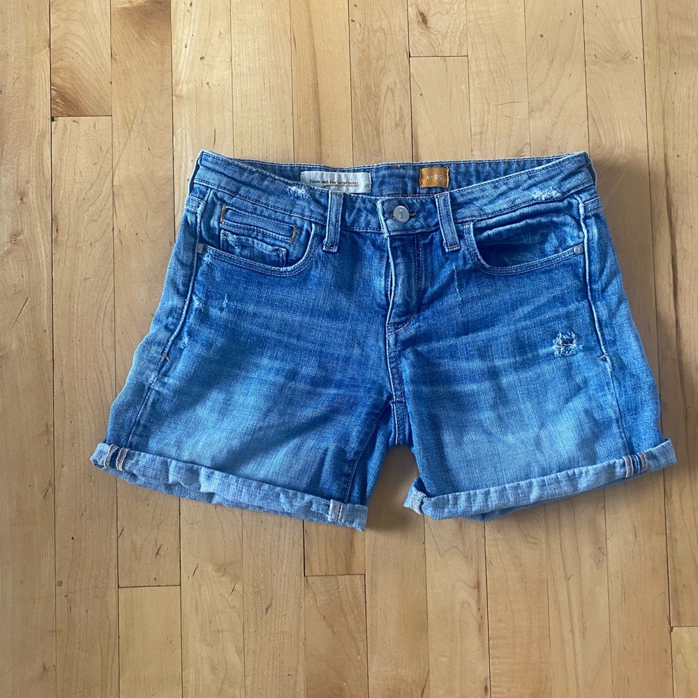 Pilcro And The Letterpress Distressed Jean Shorts